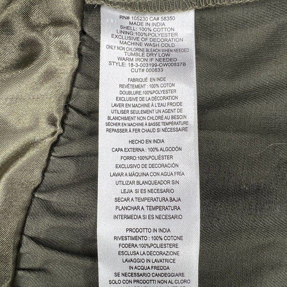 Joie Samia Camo Fatigue Ruffle Hem Peplum ¾ Sleeves Button Up Cargo Jacket Sz S - Picture 9 of 11